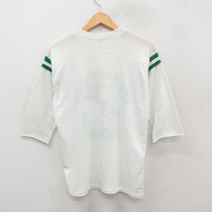 M/古着 ARTEX 7分袖 ビンテージ フットボール Tシャツ メンズ 80年代