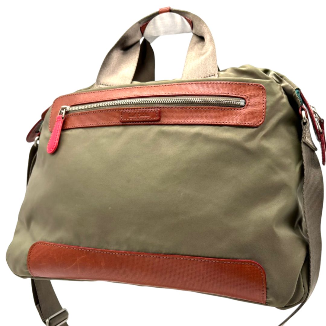 ポールスミス Paul Smith ビジネスバッグ ナイロン カーキ ブラウン 