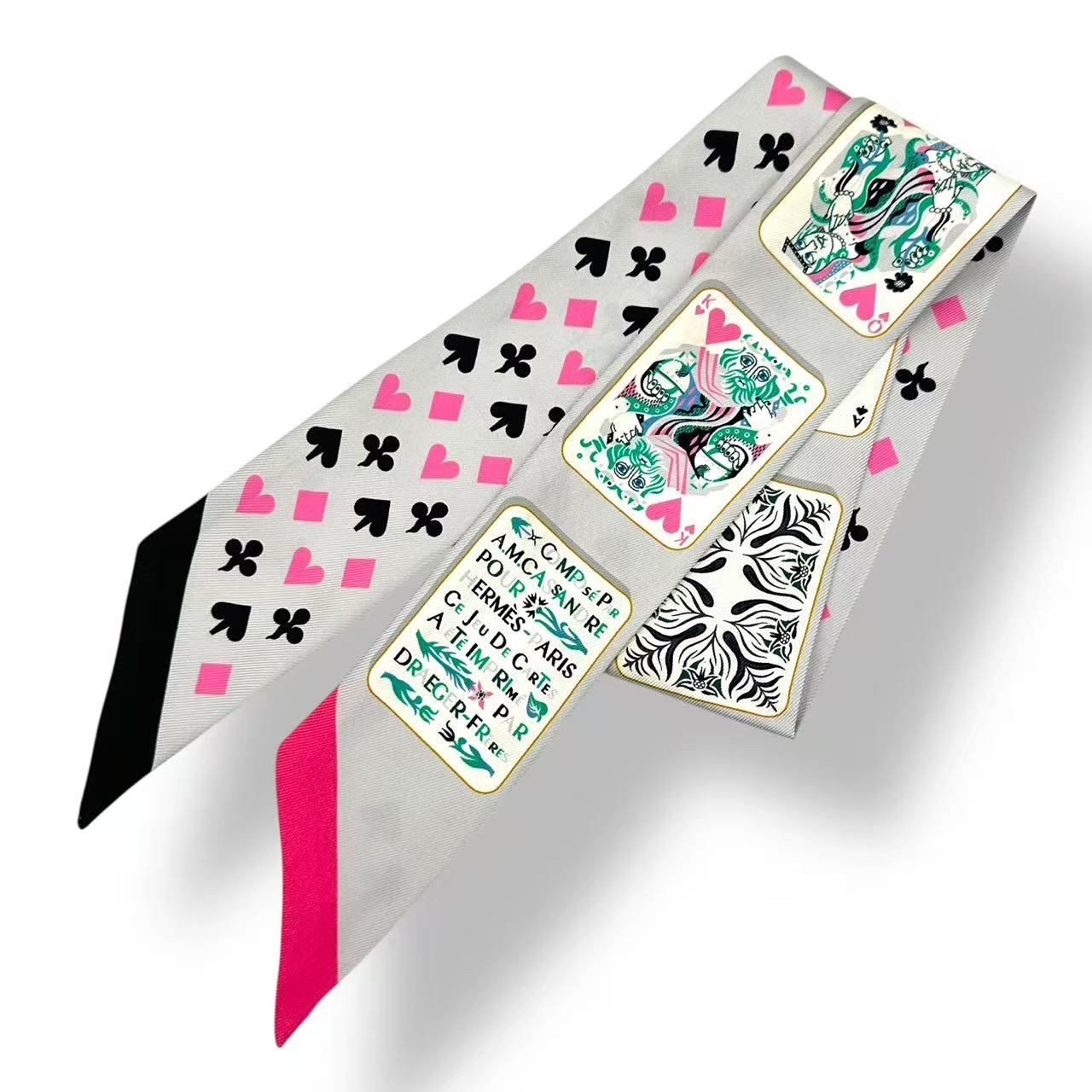 極美品 HERMES エルメス ツイリー シルク JEU DE CARTES ジュドー
