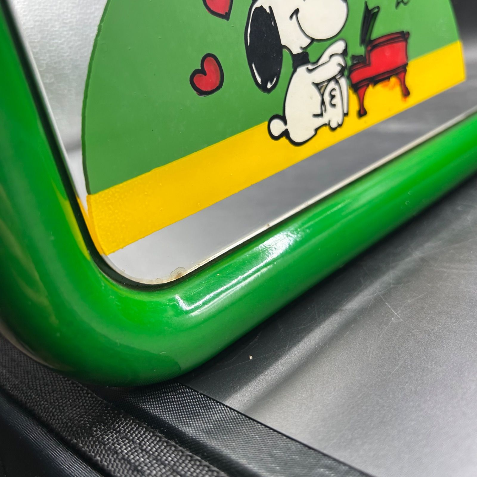 ヴィンテージ スヌーピー パブミラー 鏡 壁掛け 30cm PEANUTS レトロ 