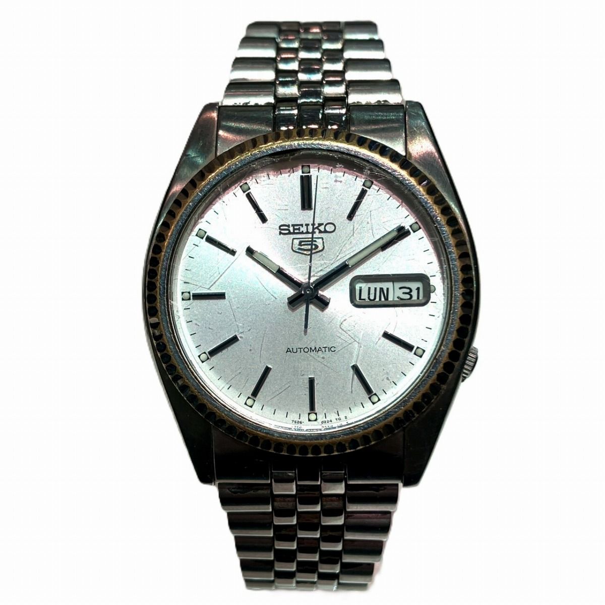 セイコー SEIKO セイコー5 腕時計 総重量約85.4g SS 自動巻き シルバー