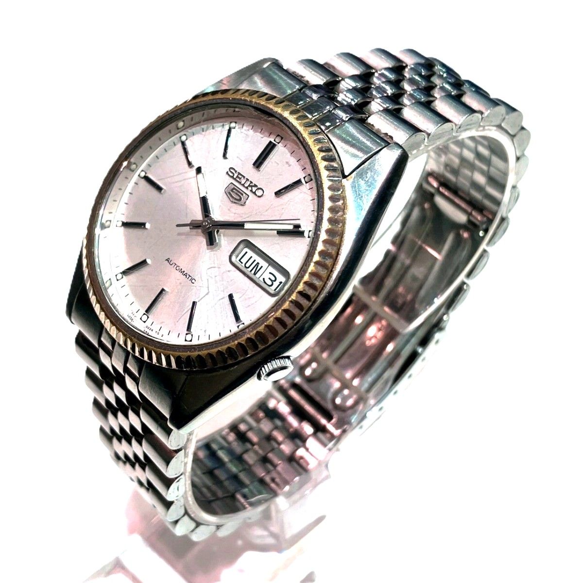 SEIKO5 AT 7S26-3110 セイコーファイブ 自動巻/シルバー文字盤 セイコー SEIKO セイコー5 腕時計 総重量約85.4g SS 自動巻き シルバー