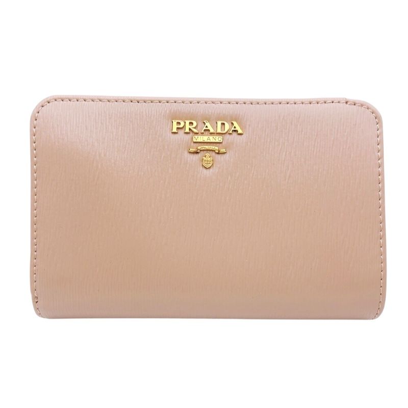 PRADA ゴールド 折り財布 【公式通販】