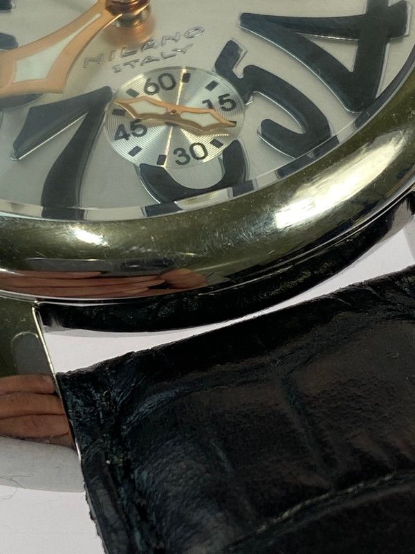  品 GAGA MILANO ガガミラノ マヌアーレ48 自動巻き 腕時計 ウォッチ メンズ 197-260318-em-24-min ジョガーパンツ 自動巻き時計 腕時計(アナログ)