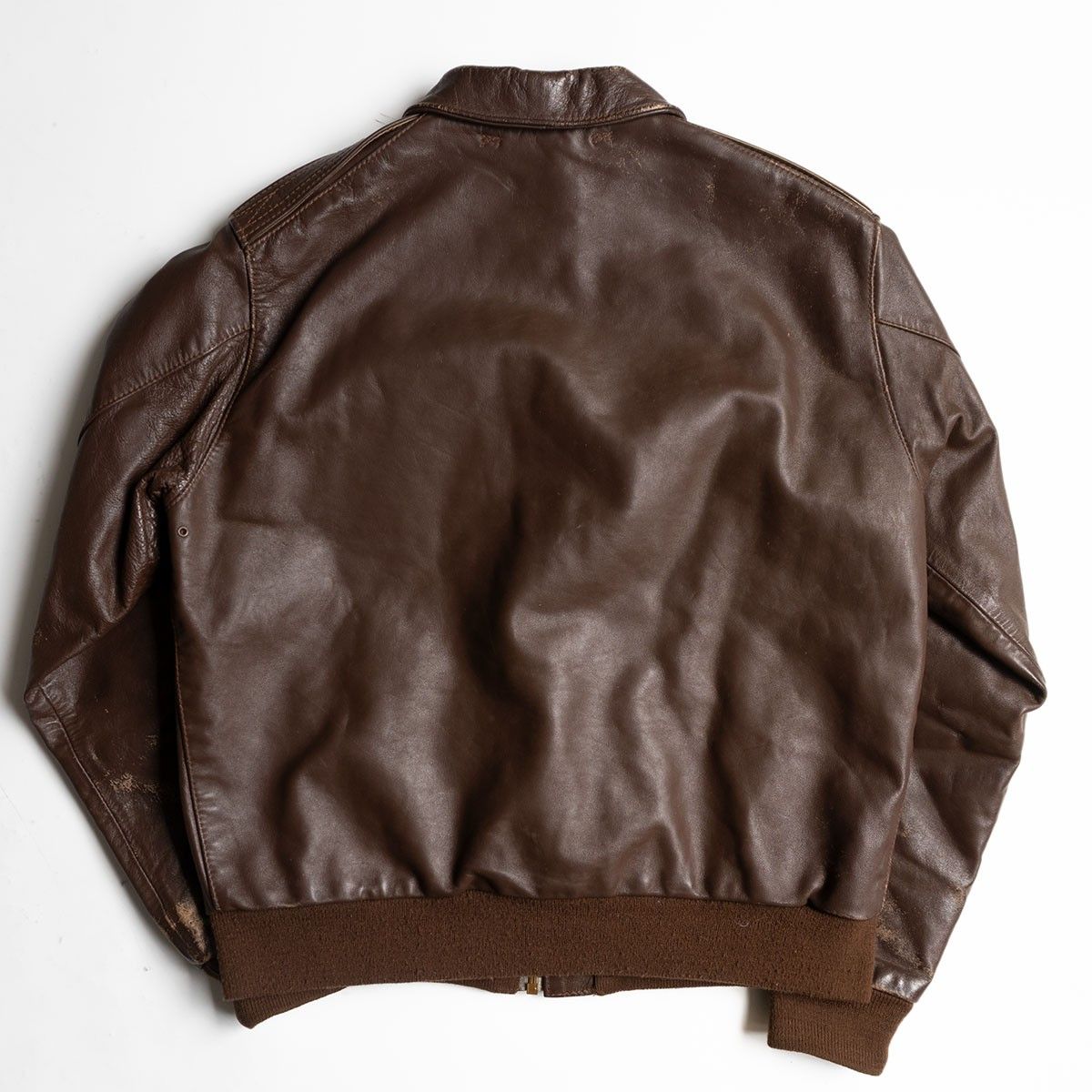 EASTMAN A-2 Leather Flight Jacket Brown Vintage Men's Size 45/55