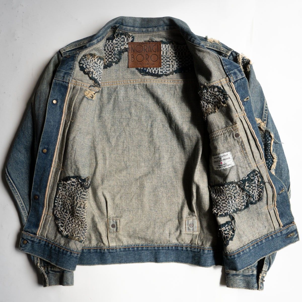 美品】STUDIO D'ARTISAN【NORAGI BORO デニムジャケット】38