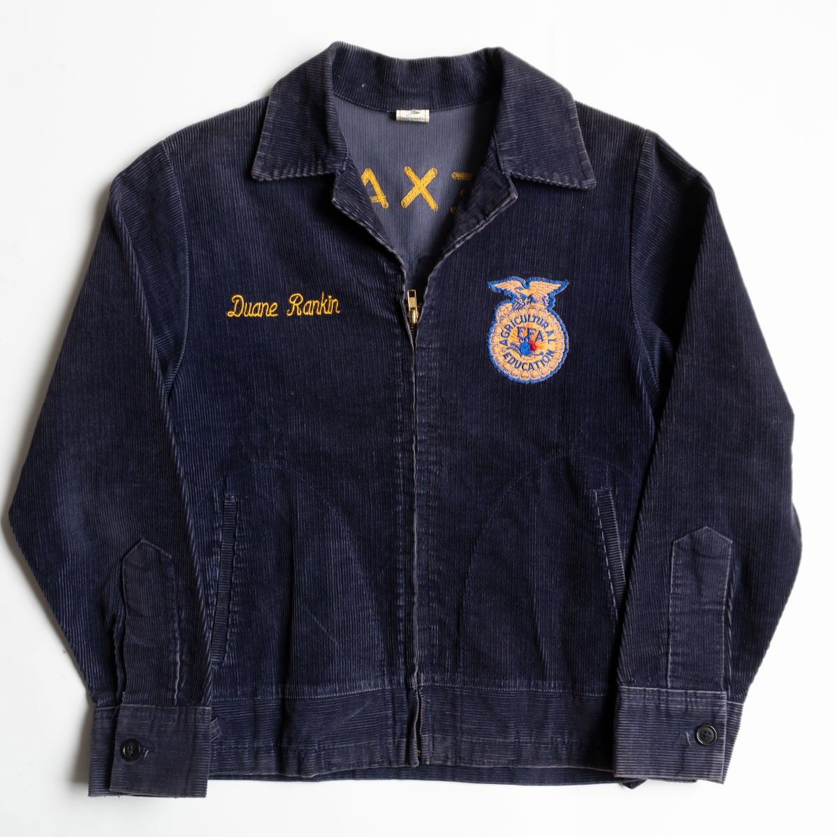 【雰囲気抜群】 FFA ファーマーズ ジャケット【ワーク ジャケット】 42 TEXAS コーデュロイ 刺繍 古着 26030481 雰囲気抜群】 FFA ファーマーズ ジャケット【ワーク ジャケット】 42