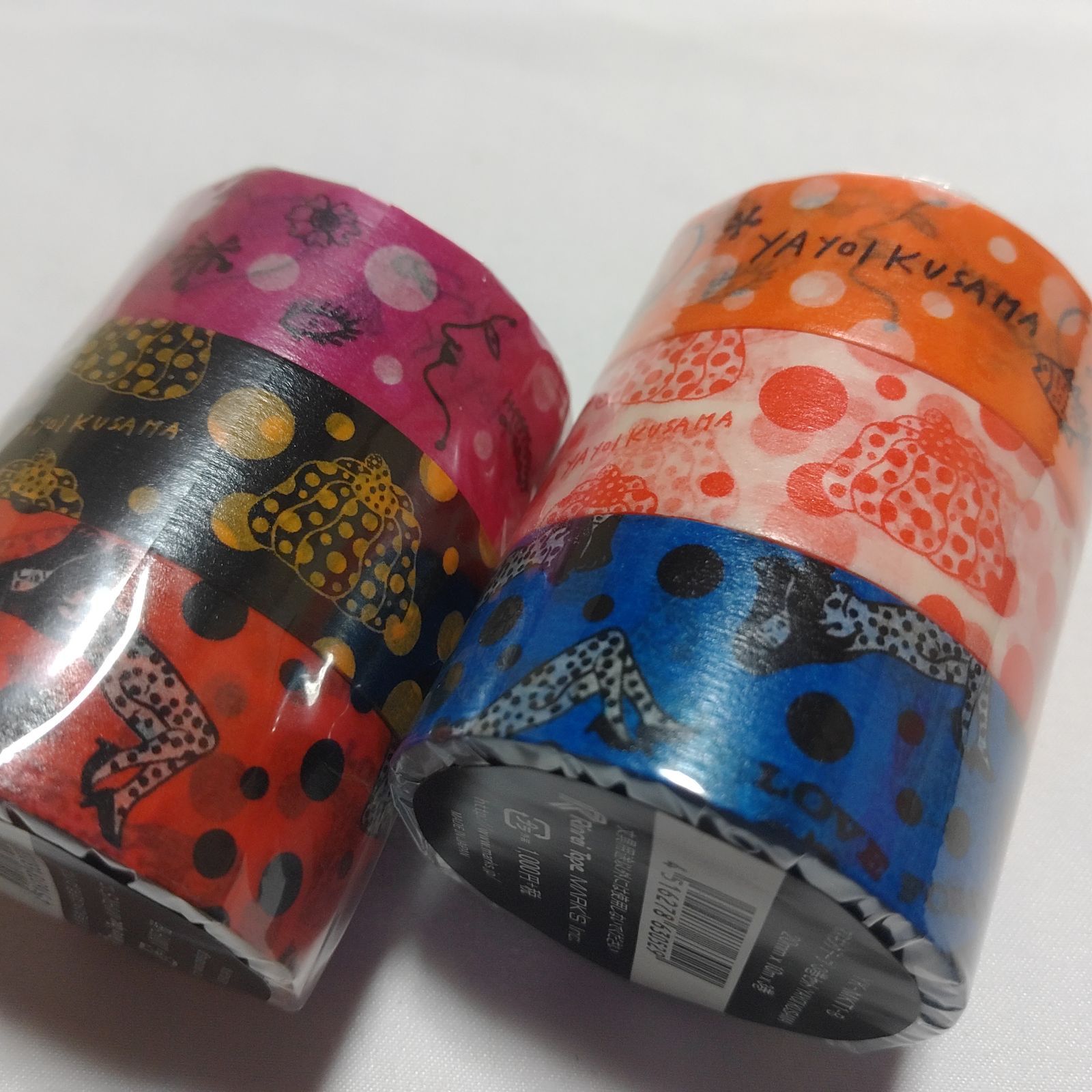 新品未開封】 草間彌生 マスキングテープ 3巻セット×2種（計6巻