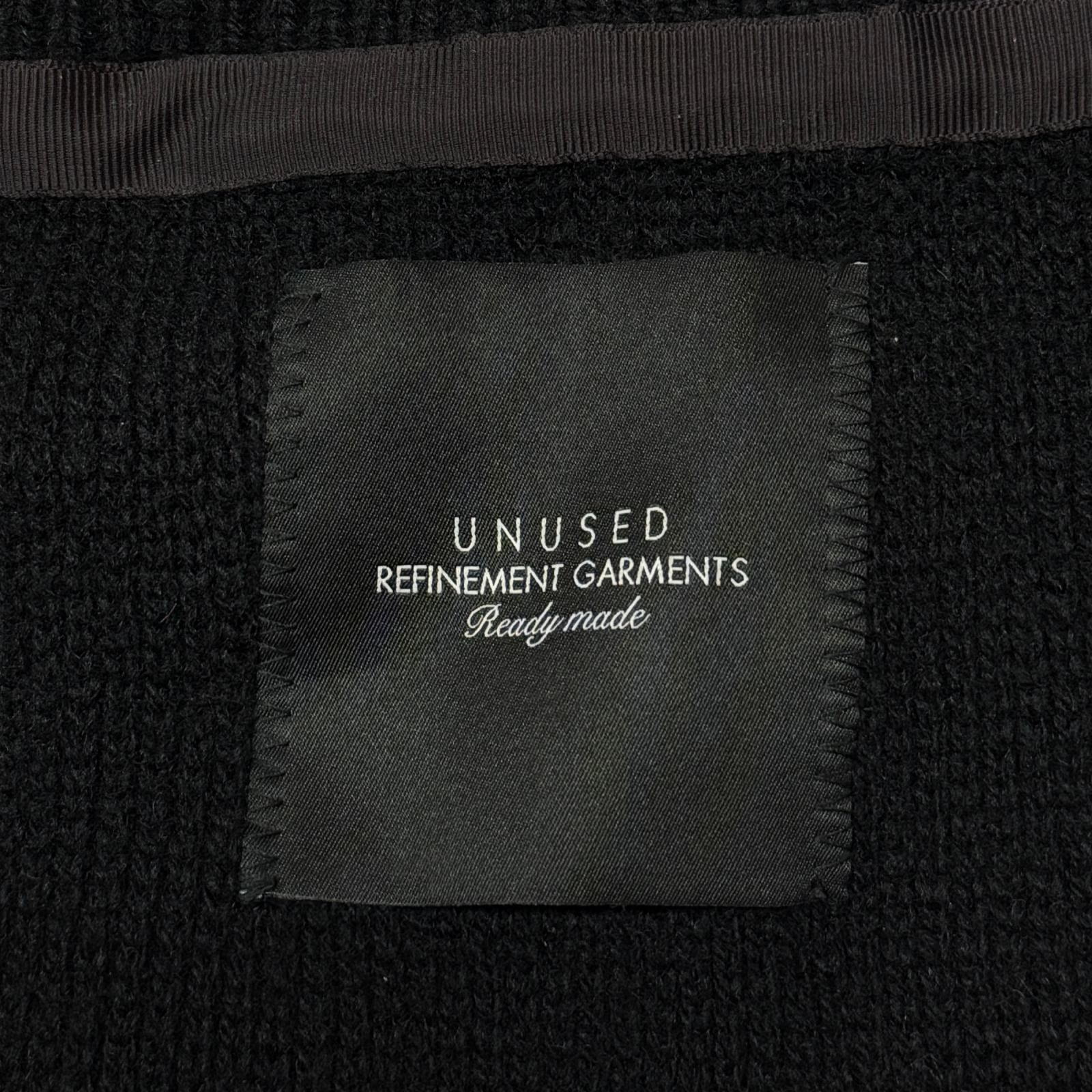 UNUSED US1497 (7G V-neck knit) ブラック 3 UNUSED 7G V-neck knit 7ゲージVネックニット セーター アンユーズド