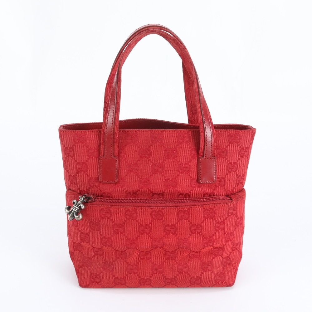 美品 グッチ GGキャンバス レッド 002 1079 レザー ハンドバッグ 美品 グッチ GGキャンバス レッド 002 1079 レザー ハンドバッグ