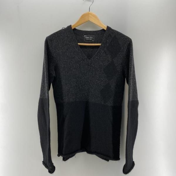 NUMBER(N)INE 06AW NOIR期 Vネック 切替 アーガイルニット グレー 3 