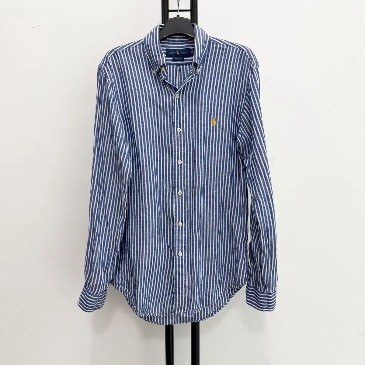 正規品 ポロ ラルフローレン POLO ストライプ リネン 100% シャツ 