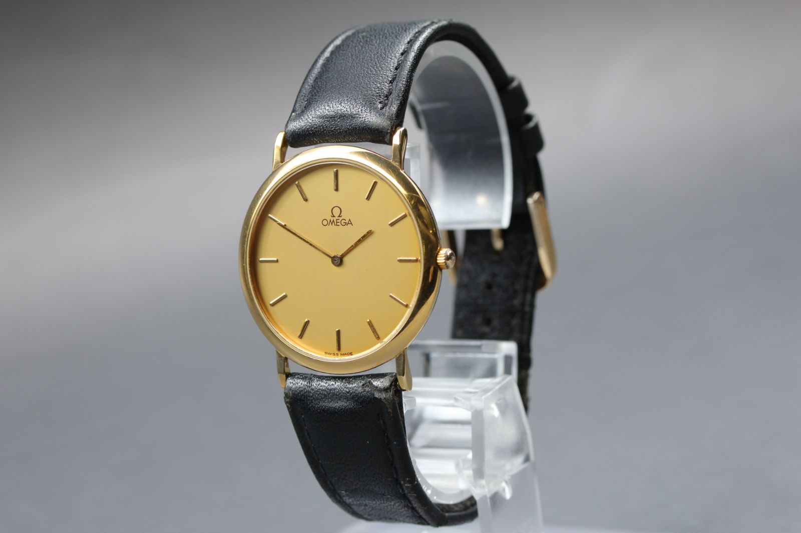 OMEGA デビル Cal.1378 メンズ ゴールド クォーツ 32mm 不動 要メンテ 