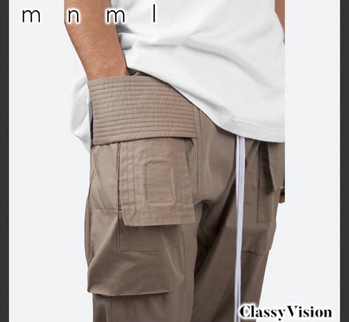 mnml DROP CROTCH CARGO PANTS / ドロップクロッチカーゴパンツ【裾