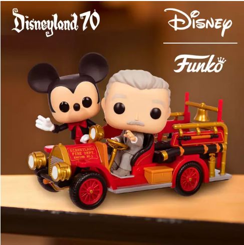 【美品_箱なし】ファンコポップ ディズニーランド 消防車 ファンコポップ ディズニーランド70周年 ミッキーマウス＆ウォルト