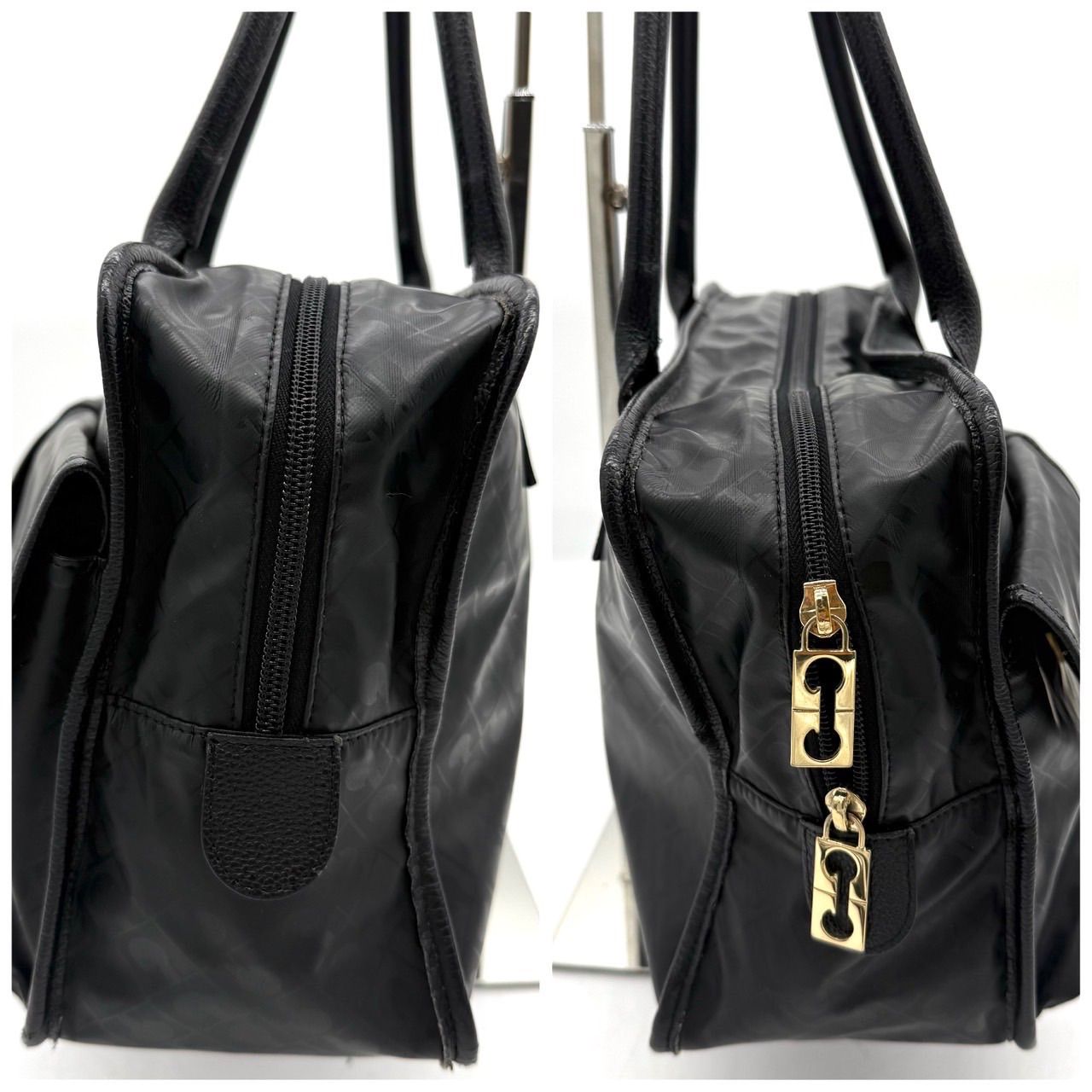 美品】ゲラルディーニ トートバッグ ソフティ 黒 モノグラム 