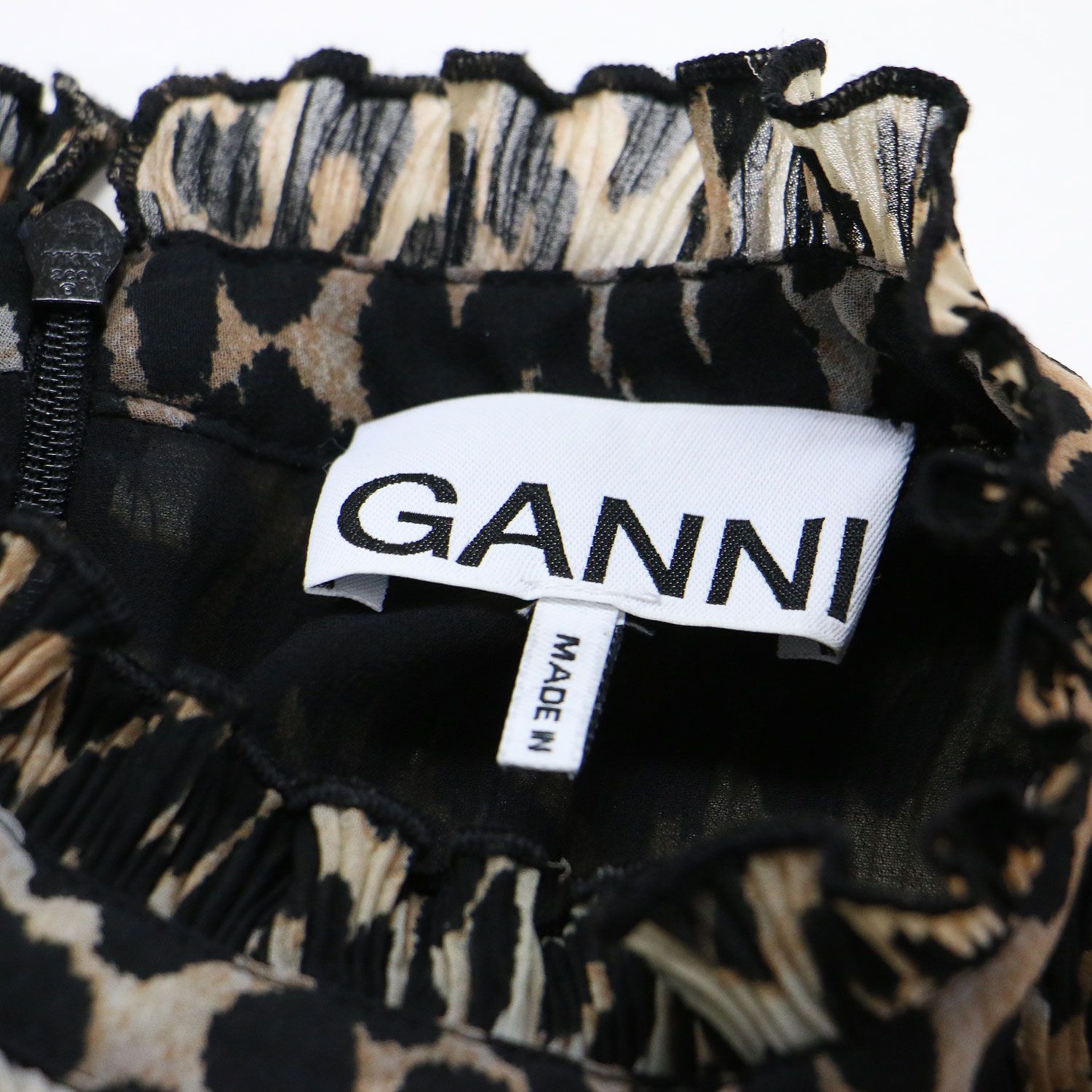 GANNI ガニー ワンピース ベージュ系 サイズ:36(S) | レオパード 