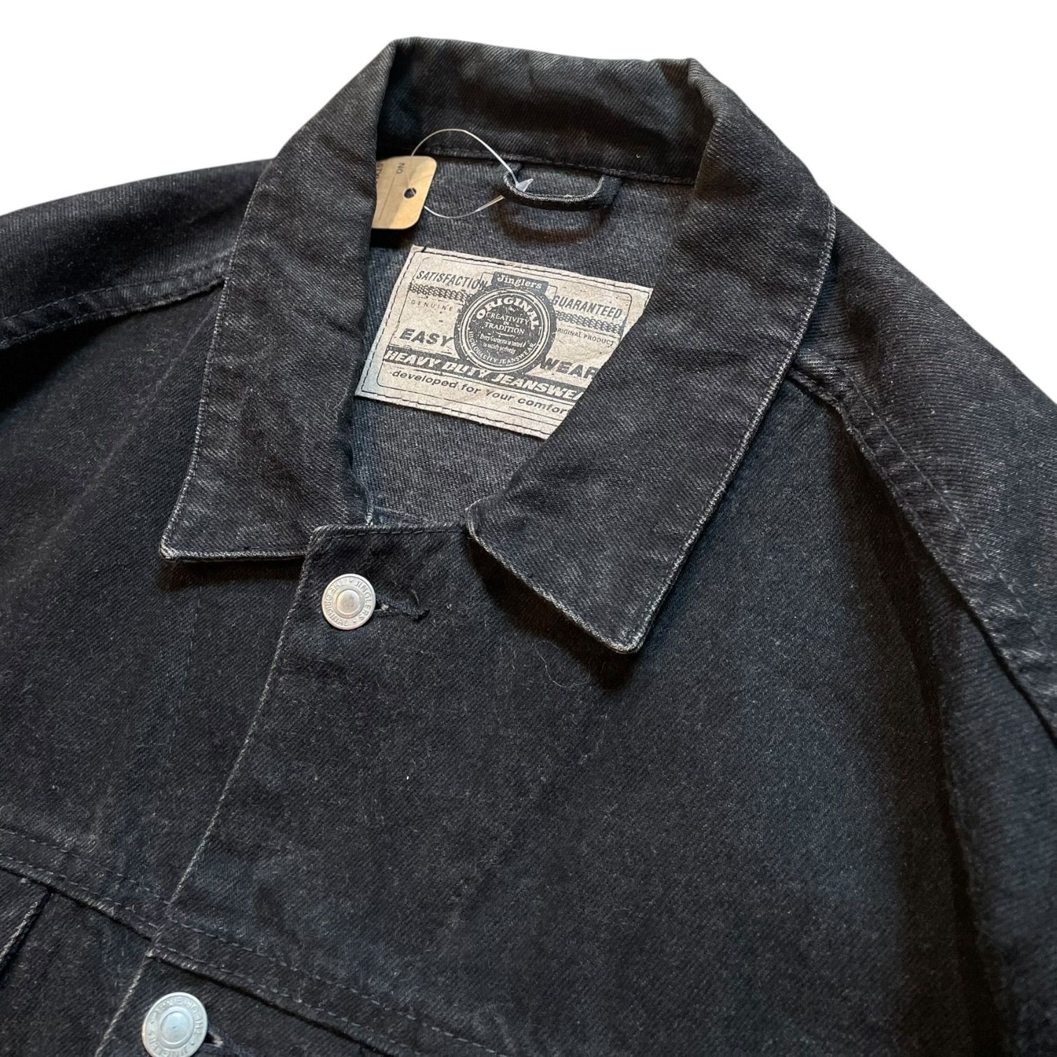 JINGLERS Black Denim Jacket 黒 XL ジングラーズ ブラックデニム 