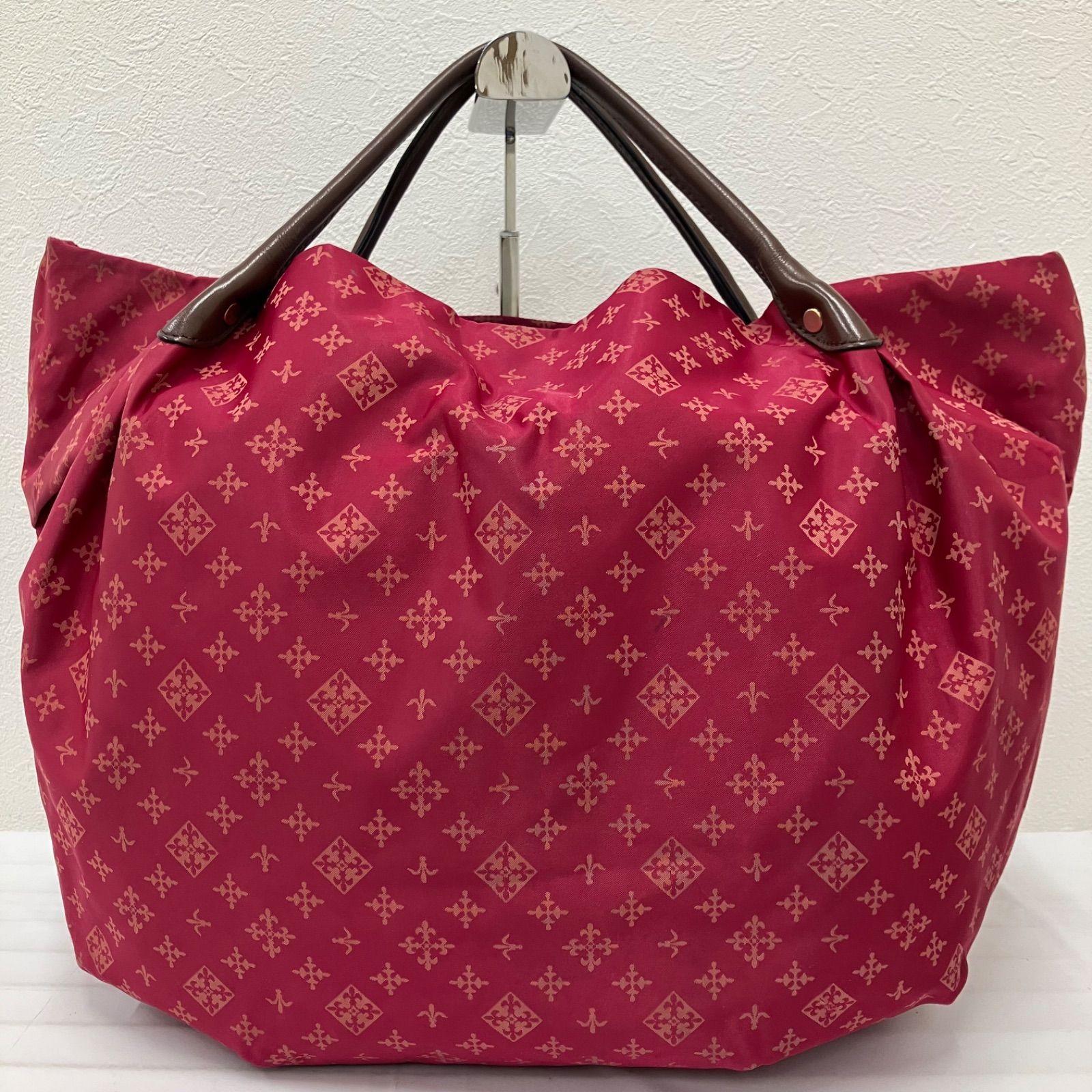 レディース russet ラシット ピンク ナイロン トートバッグ モノグラム柄