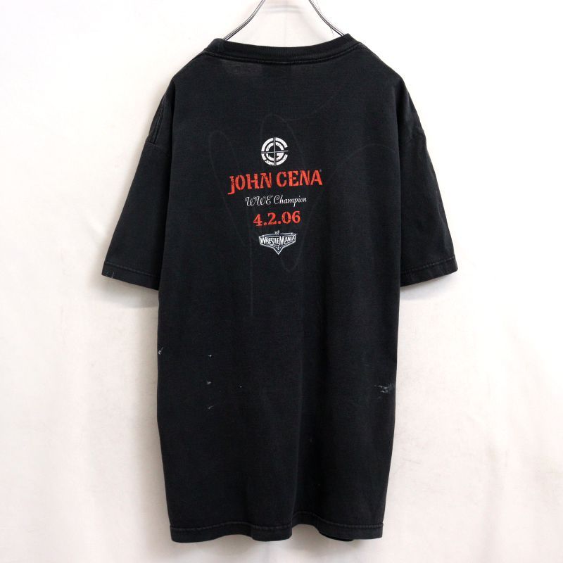 00s WWE プロレス ジョン・シナ 半袖Tシャツ メンズ 表記Lサイズ 