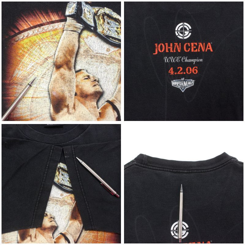 00s WWE プロレス ジョン・シナ 半袖Tシャツ メンズ 表記Lサイズ 