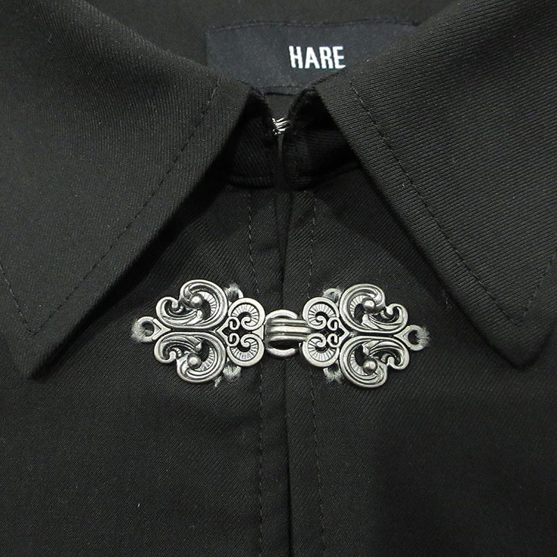 三重本店】 中古 HARE | ハレ YOSEメタルボタンプリーツシャツ 