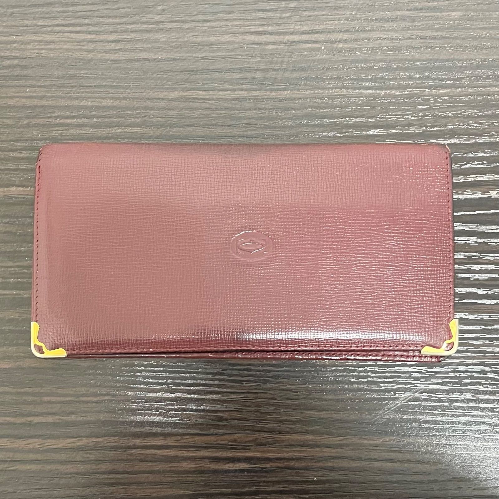 i)Cartier カルティエ 長財布 札入れ カード入れ マストライン 2Cロゴ 