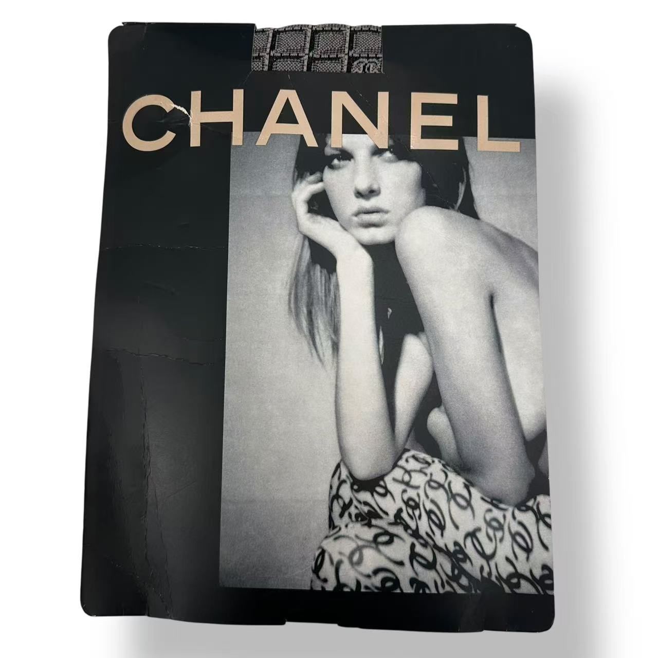 値下げCHANELグレー タイツ 未使用品 CHANEL シャネル ストッキング ココマーク タイツ グレー