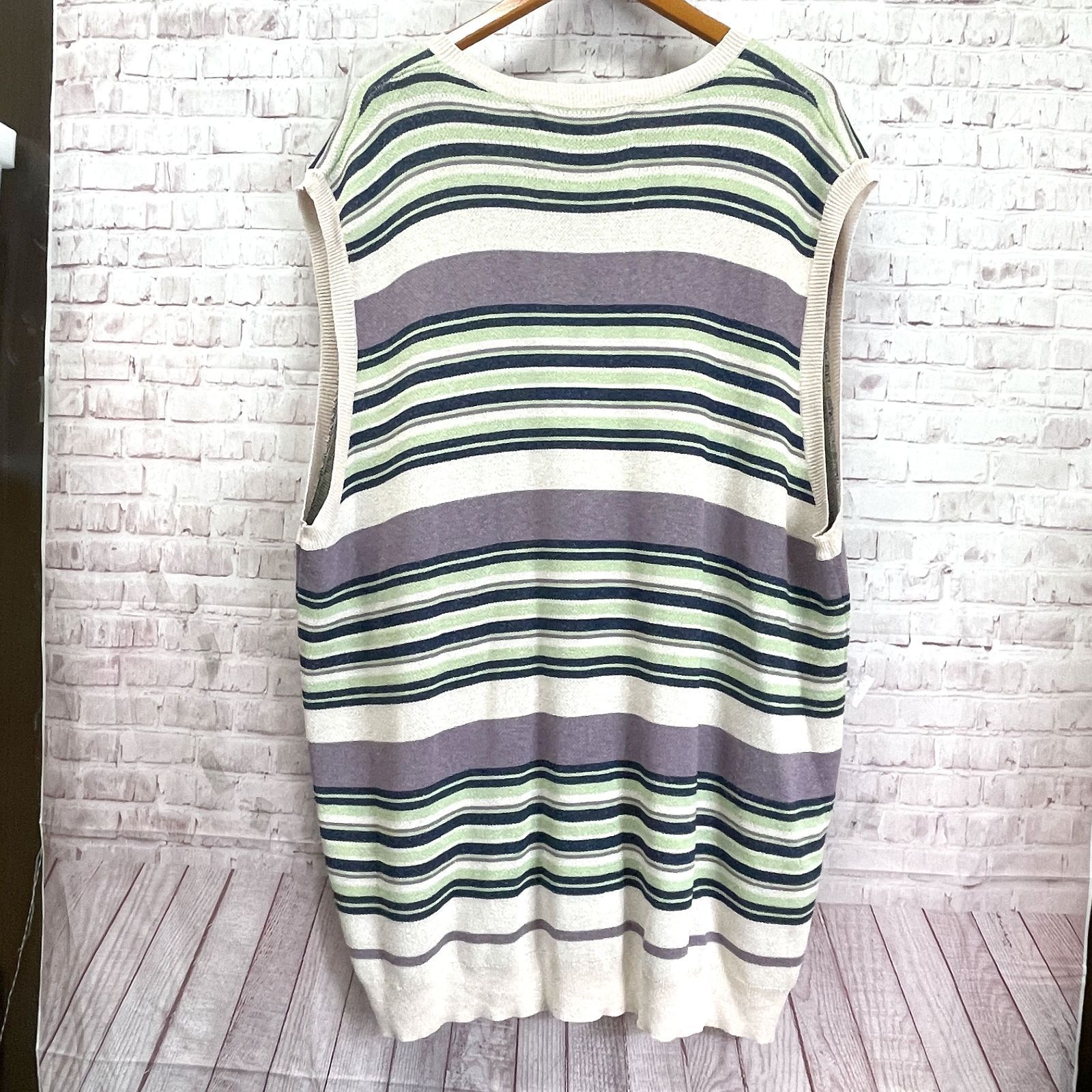 DAIRIKU ダイリク Oversized Lame Knit Ve 23SS K-7 ボーダー マルチ 