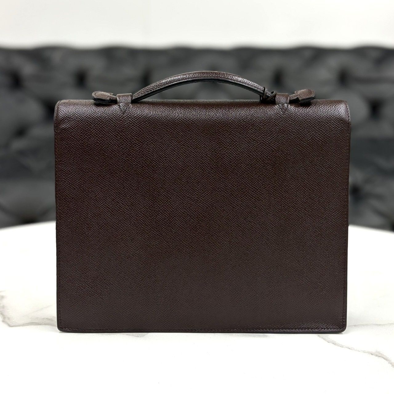 美品☆ エルメス サックアデペッシュ27 エプソン ショコラ □J刻印 
