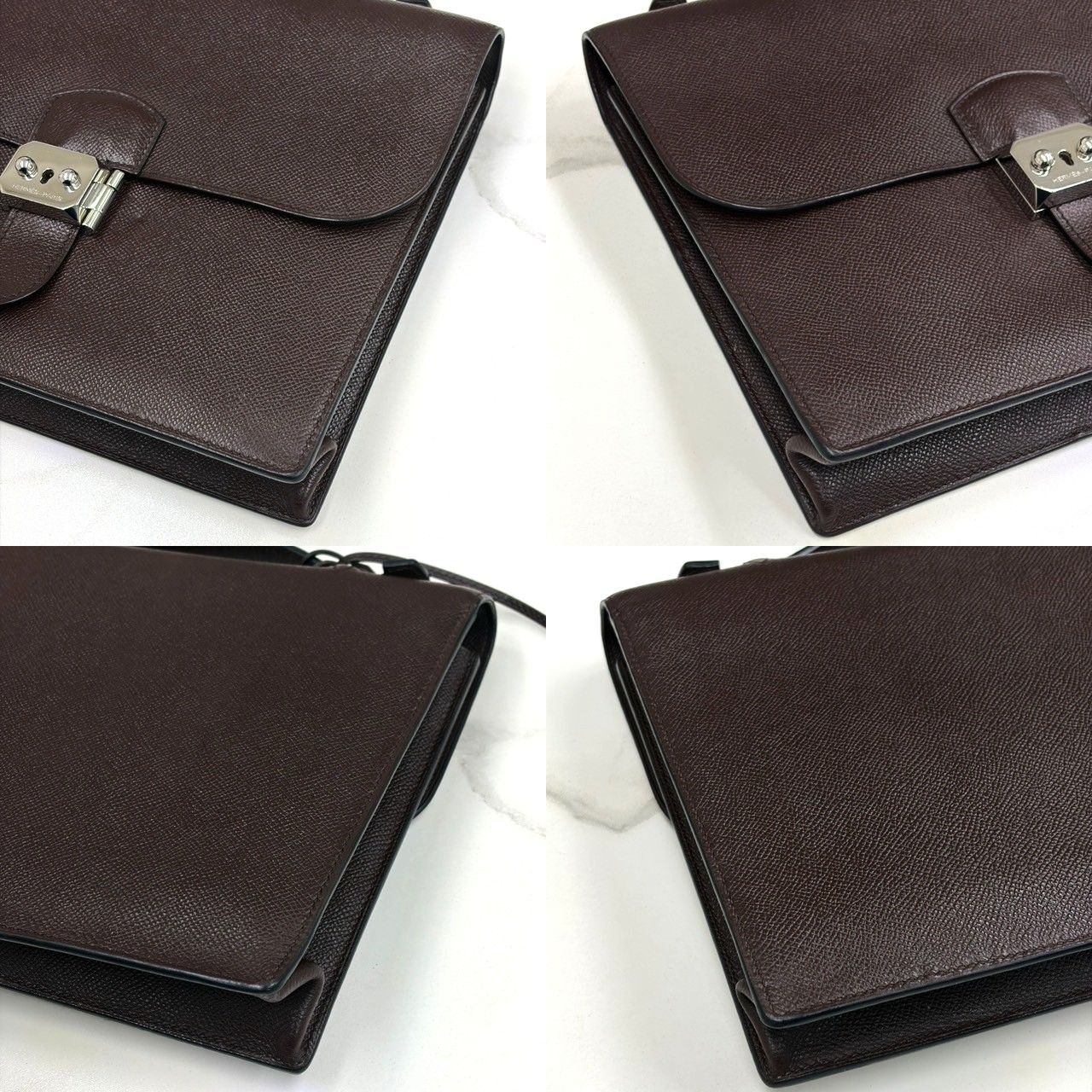 美品☆ エルメス サックアデペッシュ27 エプソン ショコラ □J刻印 
