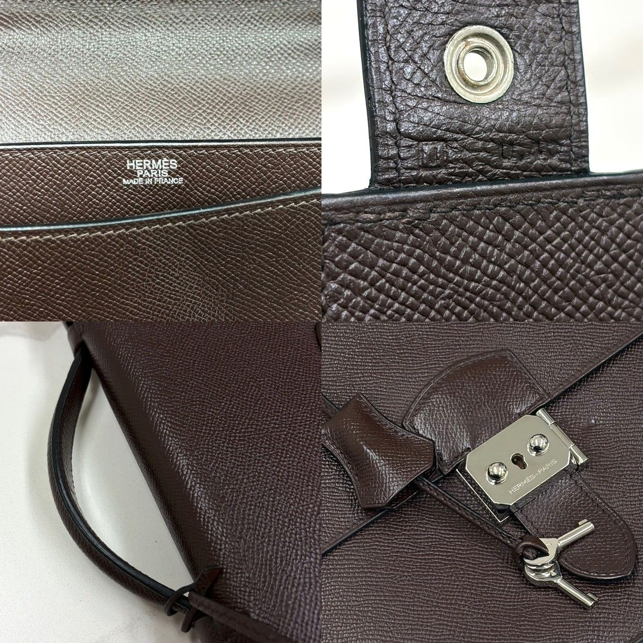 美品☆ エルメス サックアデペッシュ27 エプソン ショコラ □J刻印 