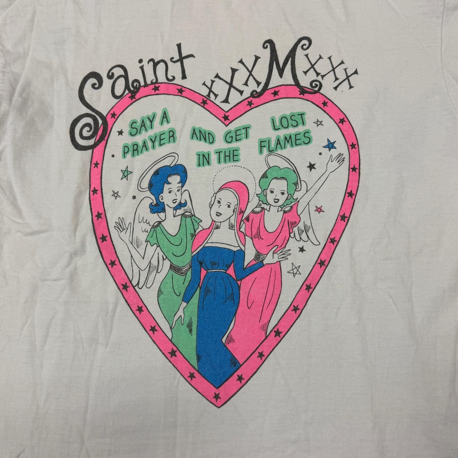 SAINT MICHAEL 24SS LS TEE/PINK HEART ピンクハート長袖Tシャツ 