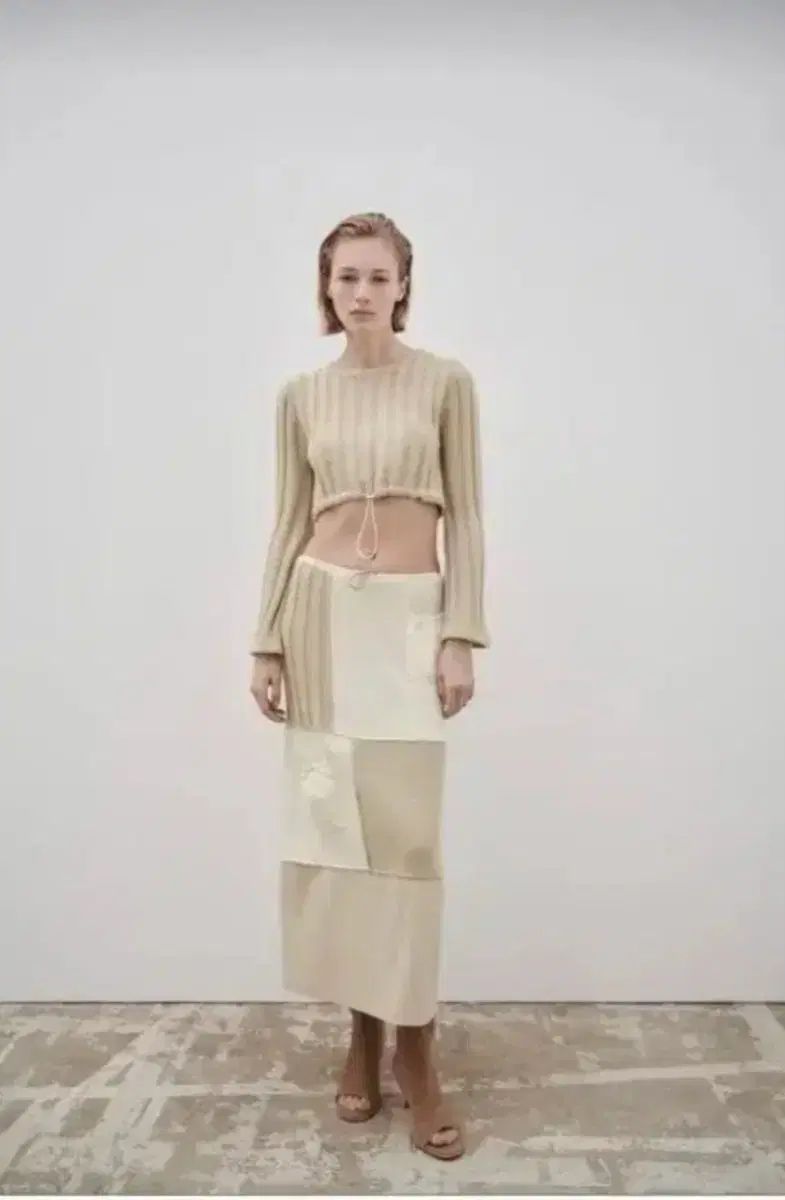 ZARA ザラ パッチワーク ロング丈スカート 【公式通販】