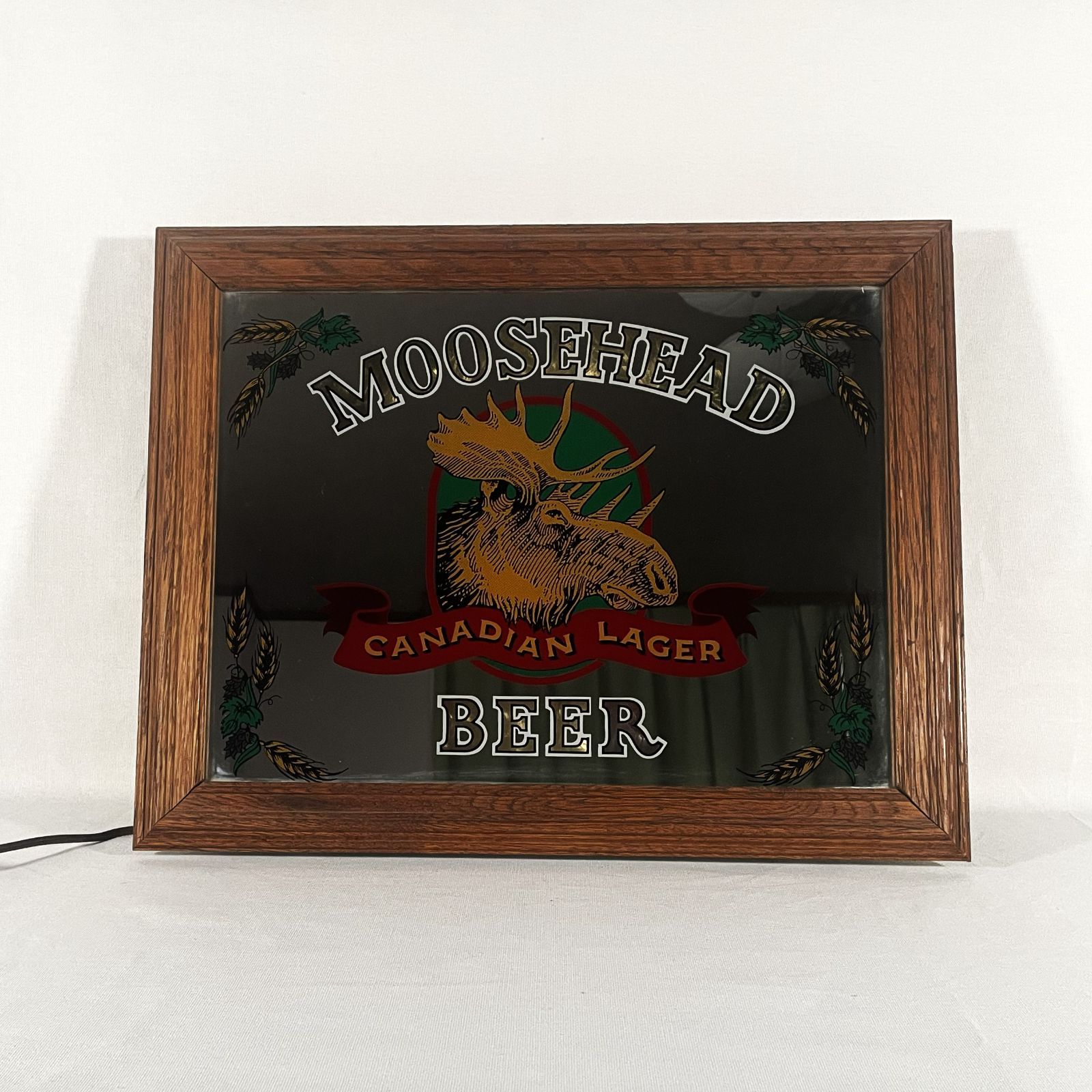 80s Moosehead Beer Lighted Pub Mirror ムースヘッド パブミラー 80