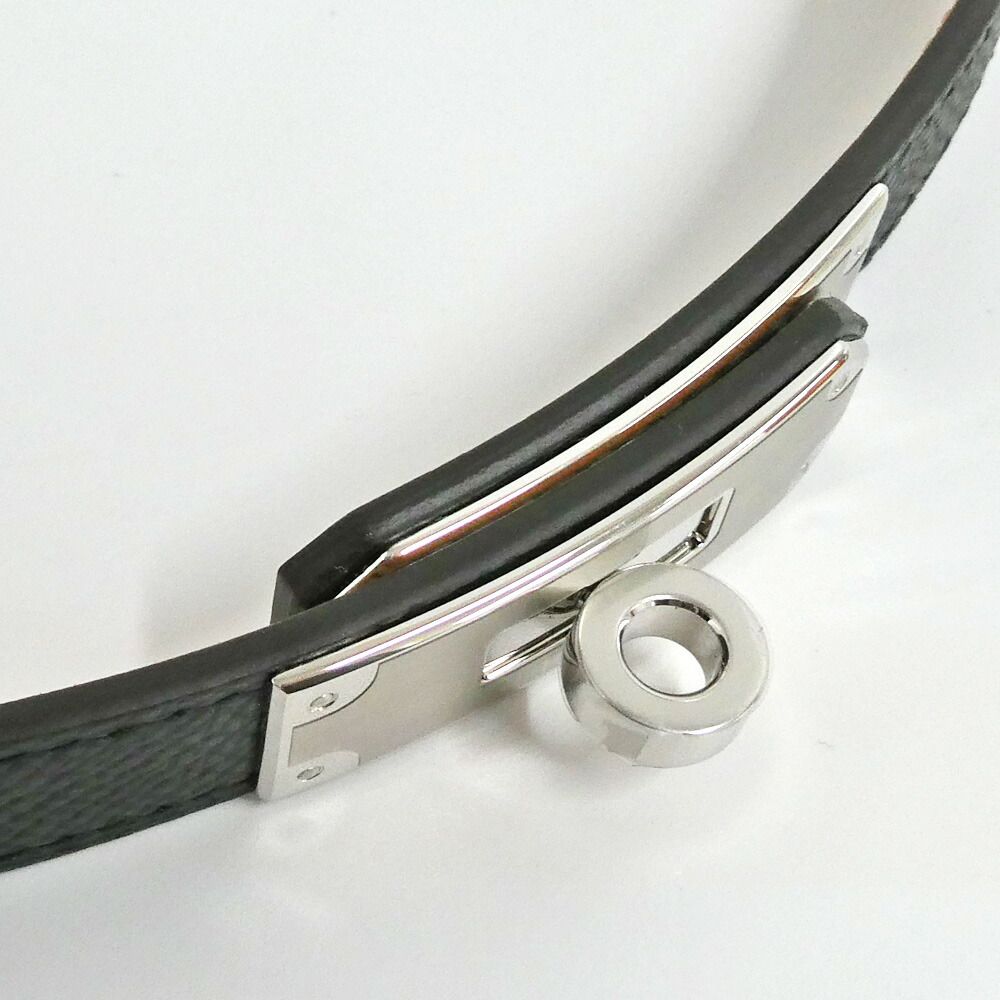 HERMES エルメス ケリー ベルト ブラック シルバー金具　K刻印　美品 名古屋】エルメス ケリーベルト K刻印 2025年製造 ブラック シルバー