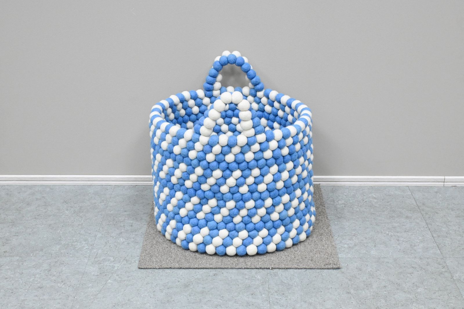 ☆展示美品☆HAY ヘイ BEAD BASKET WITH HANDLE ビードバスケット