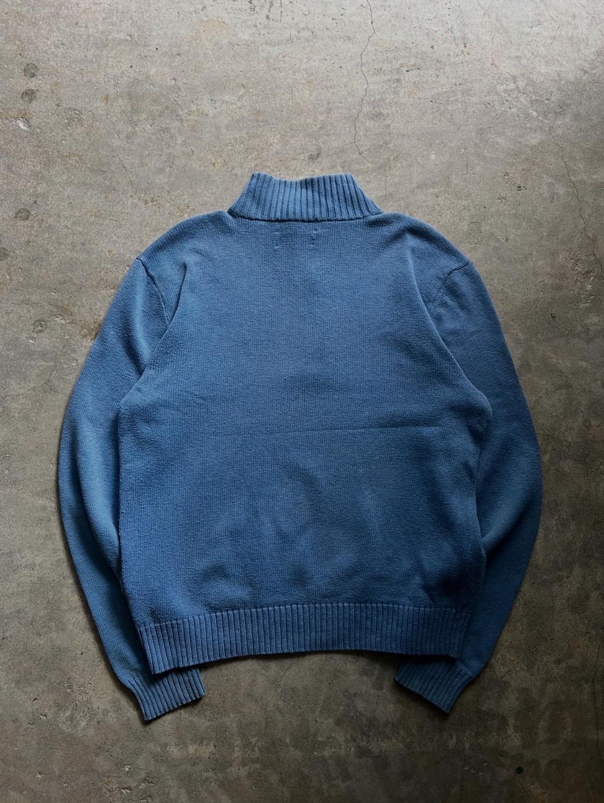 Polo Ralph Lauren ポロラルフローレン ハーフジップニット 水色 L 