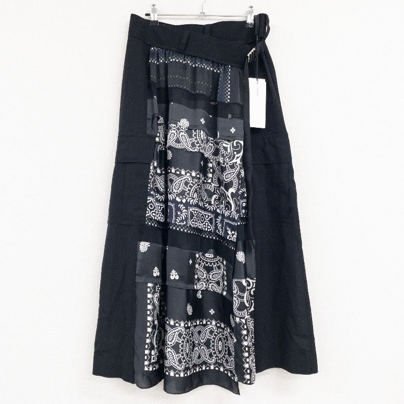 新品同様】sacai サカイ 2021 ロングスカート ラップ ベルト バンダナ