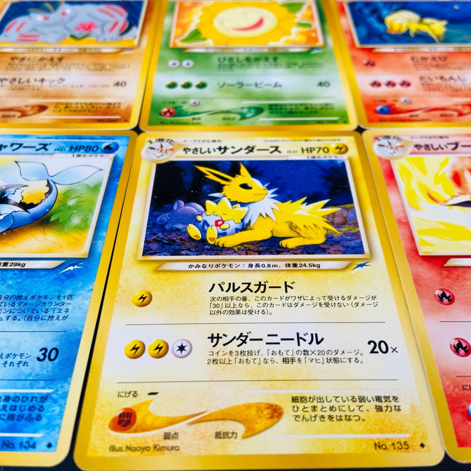 ⑥ 旧裏 ポケットモンスター やさしいシリーズ シャワーズ サンダース