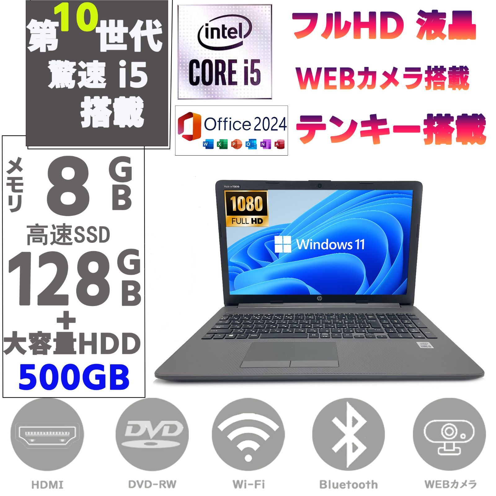 HP 250 G7 Core i5 Win11 Office2024 SSD/HDD - メルカリ