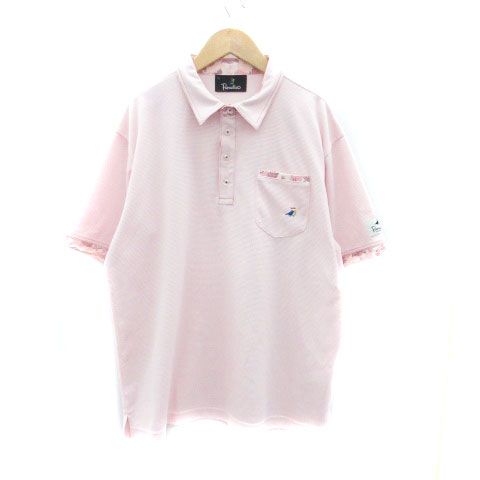状態A パラディーゾのゴルフウェア　ポロシャツ Paradiso - 【超美品】パラディーゾ 半袖ポロシャツ ライトブルー