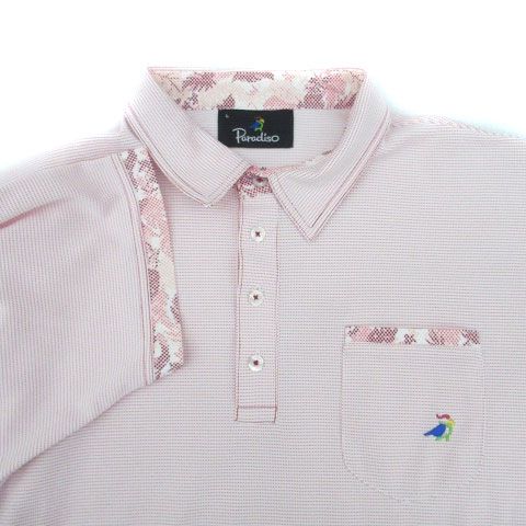 状態A パラディーゾのゴルフウェア　ポロシャツ Paradiso - 【超美品】パラディーゾ 半袖ポロシャツ ライトブルー