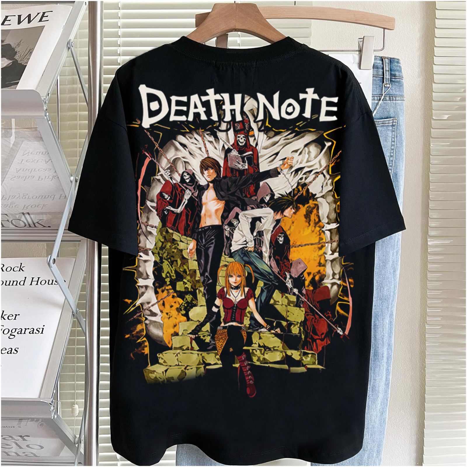 アニメT デスノート キャラクター プリント Tシャツ メンズ 半袖