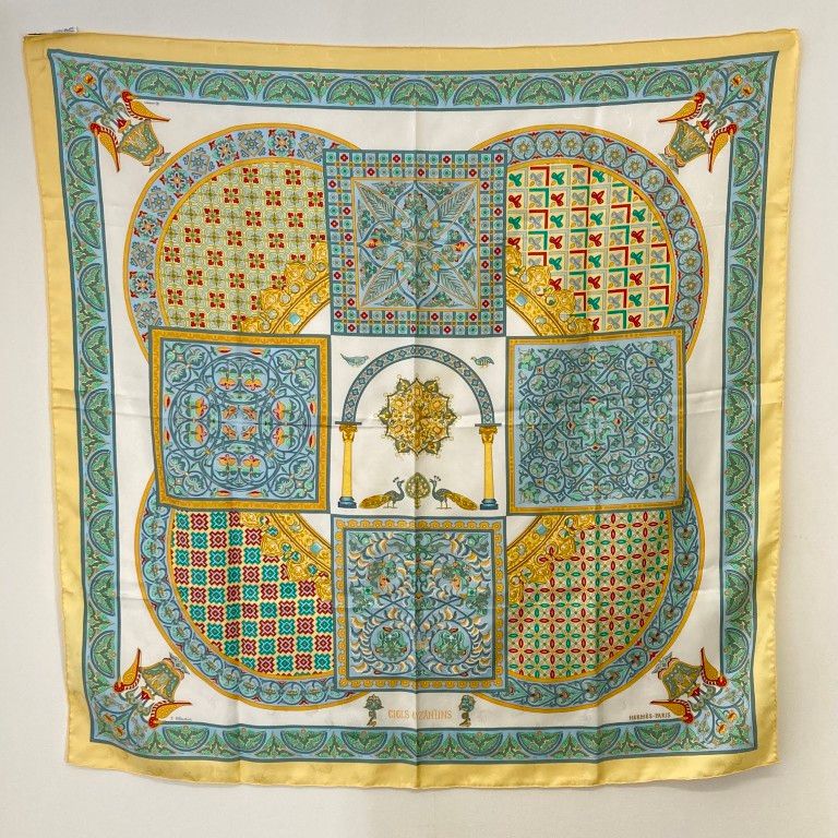 HERMES（エルメス） CIELS BYZANTINS ビザンチンの空 カレ90 シルク