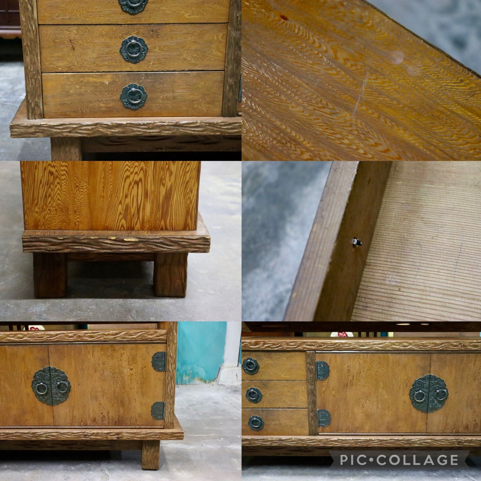 GMIH496A○世界遺産屋久杉 サイドボード 茶棚 茶箪笥 飾り棚 和家具 