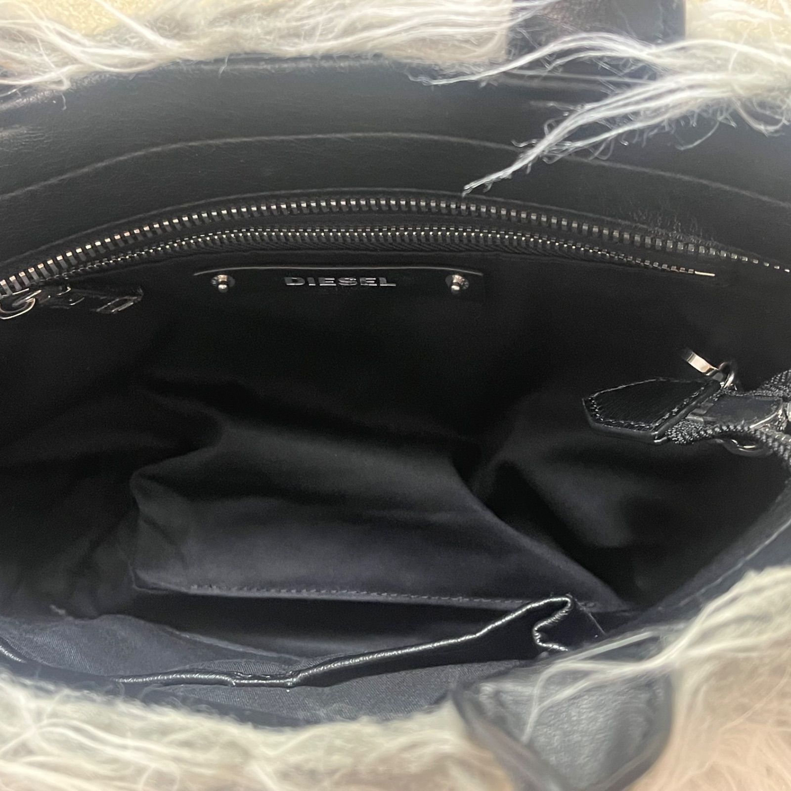 DIESEL ファーバッグ Y2K グランジ 2WAY チェーンショルダー