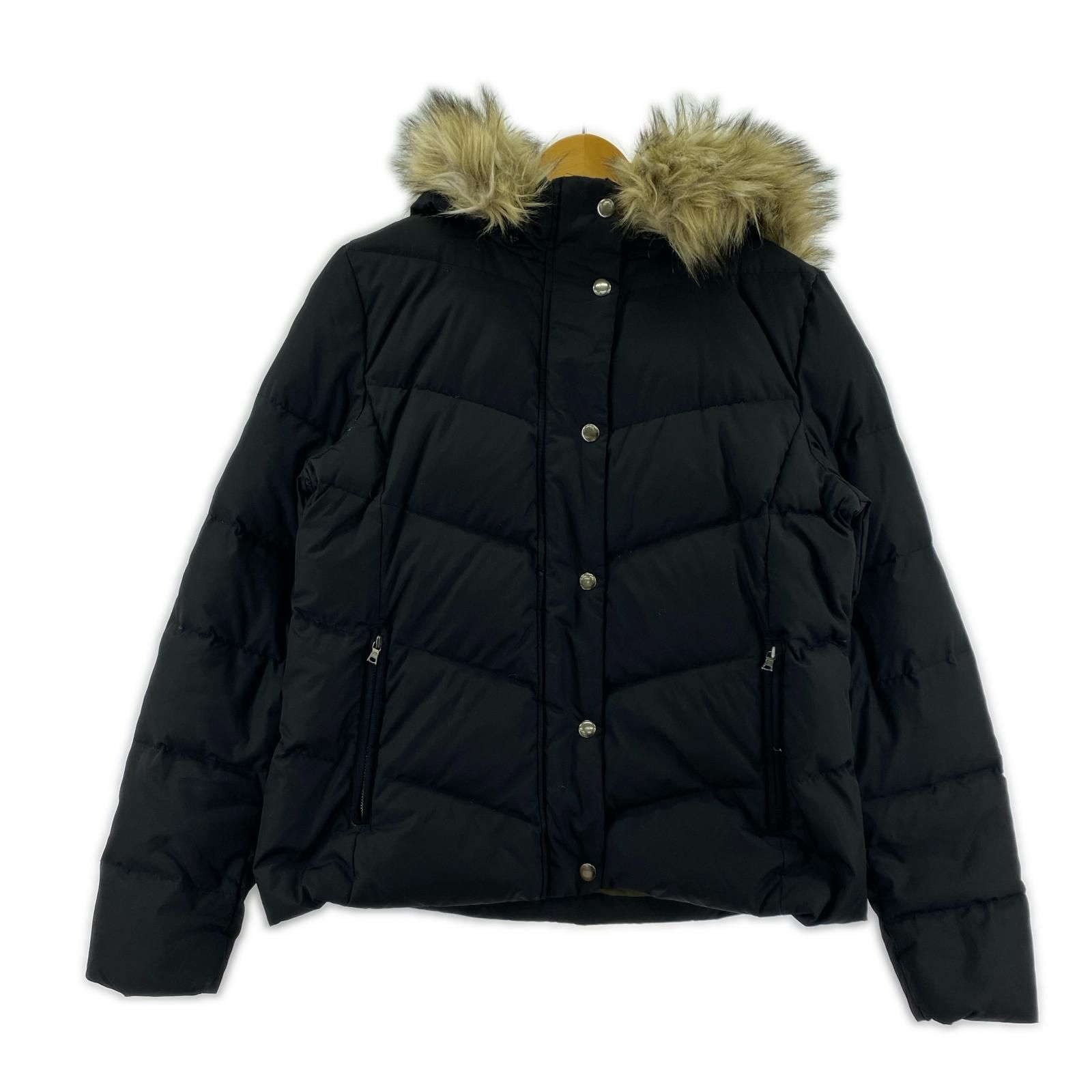 GAP ギャップ 3WAY ファーフード付きダウンジャケット sizeM/ネイビー 
