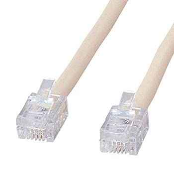 【中古-非常に良い】 サンワサプライ シールド付ツイストモジュラーケーブル アイボリー 5m TEL-ST-5N2