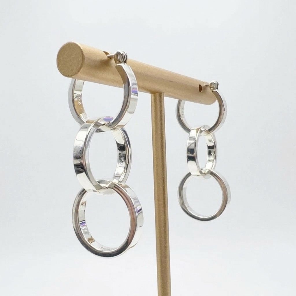 TIFFANY＆CO パロマ ピカソ トリプル サークル フープ ピアス 8.9g 